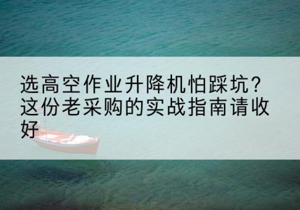 康巴什高空作业升降机厂家推荐-选高空作业升降机怕踩坑？这份老采购的实战指南请收好
